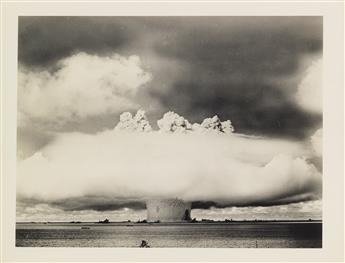 (ATOMIC BOMB TESTING--BIKINI ATOLL) Series of 13 iconic photographs depicting the 1946 Baker Day detonation at Bikini Bay.